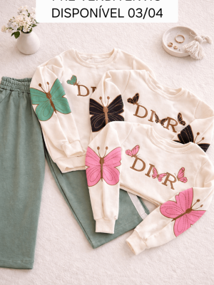 GRADE BLUSA MOLETOM BORBOLETA