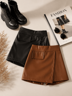GRADE SHORT SAIA COURO